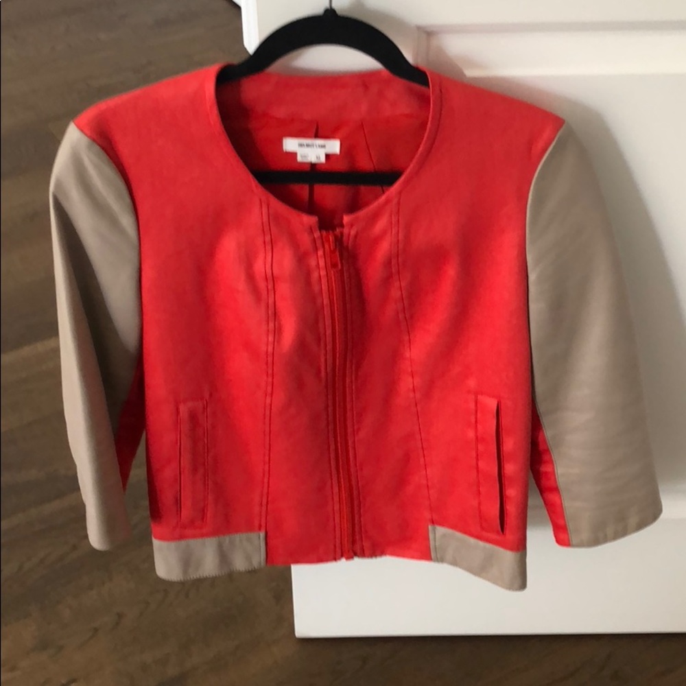 Helmut Lang Linen & Leather Jacket